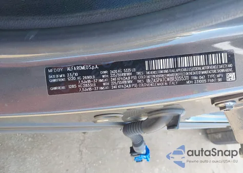 2024 Alfa Romeo Tonale Ti Eawd from USA, damaged, VIN ZASPATCW8R3055311